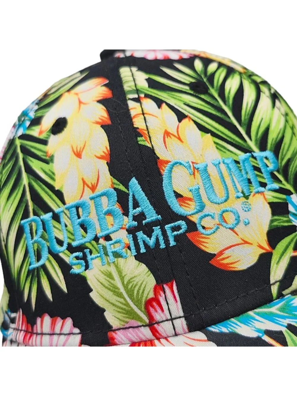 Bubba Gump Shrimp Company Hawaiian Floral Tropical Snapback Hat Embroidered